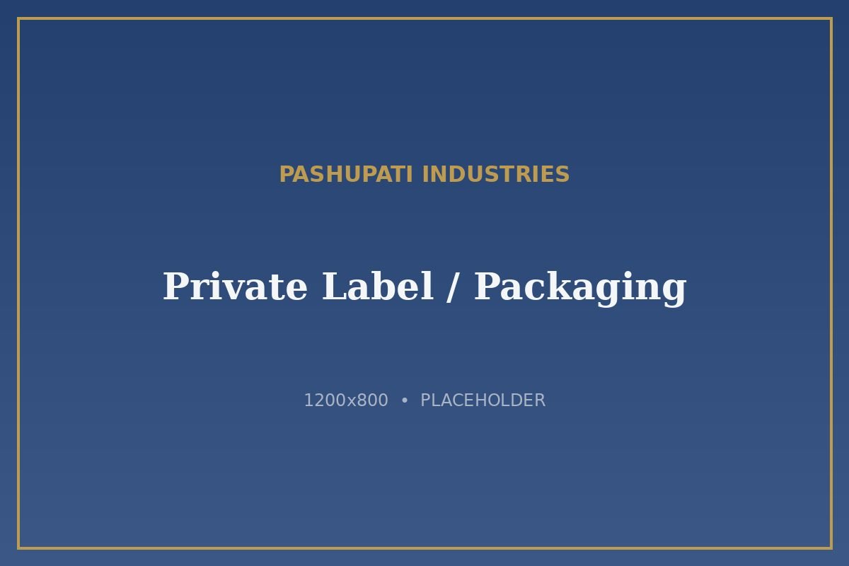 Private label packaging line