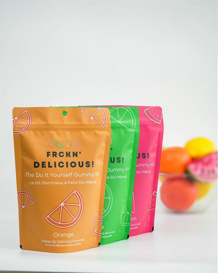 Branded retail dry fruit packs on shelf