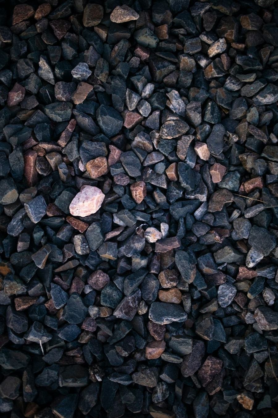 Iron ore stockpile at port for export
